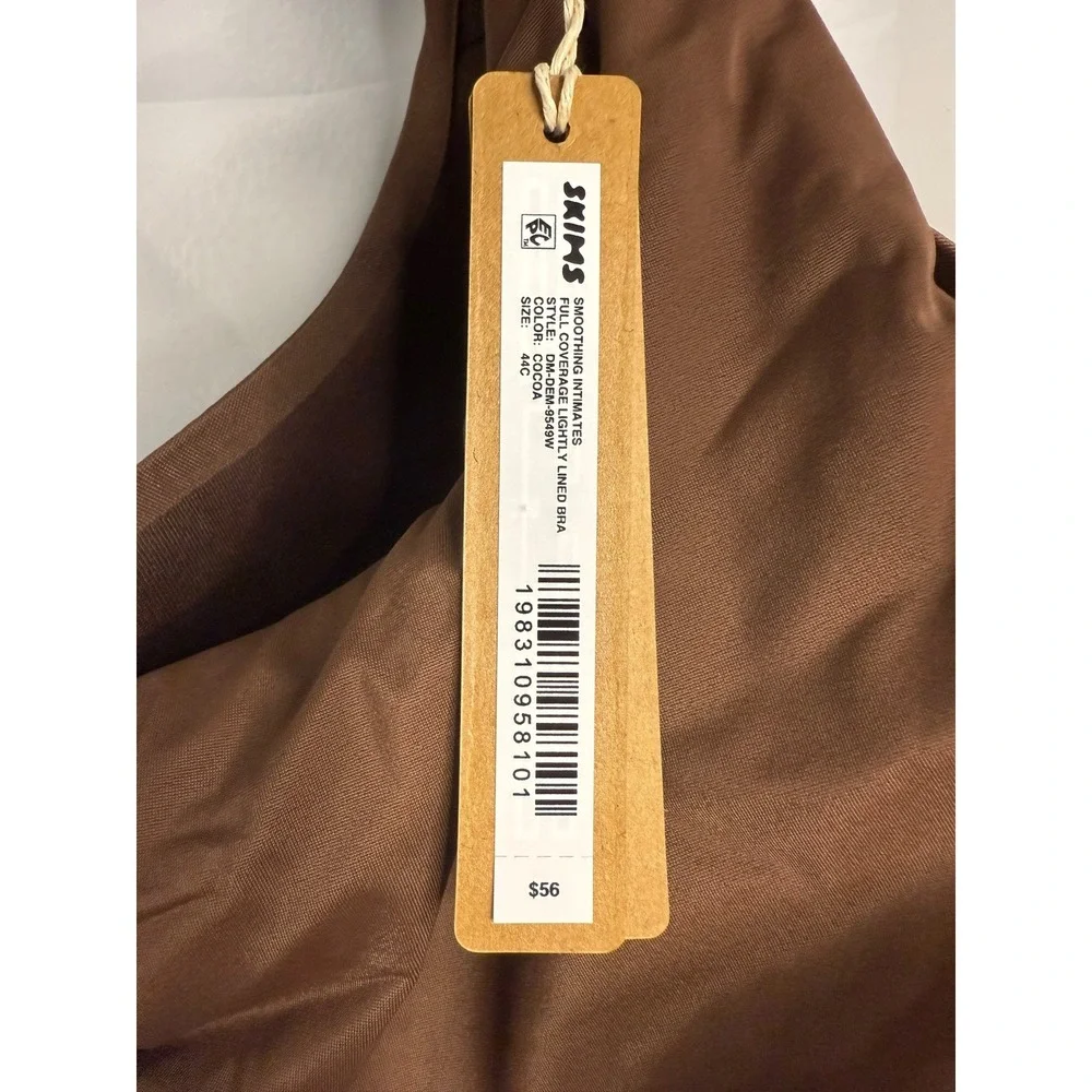 SKIMS Full‎ Coverage Smoothing Bra 44C Cocoa NWT - Picture 9 of 11